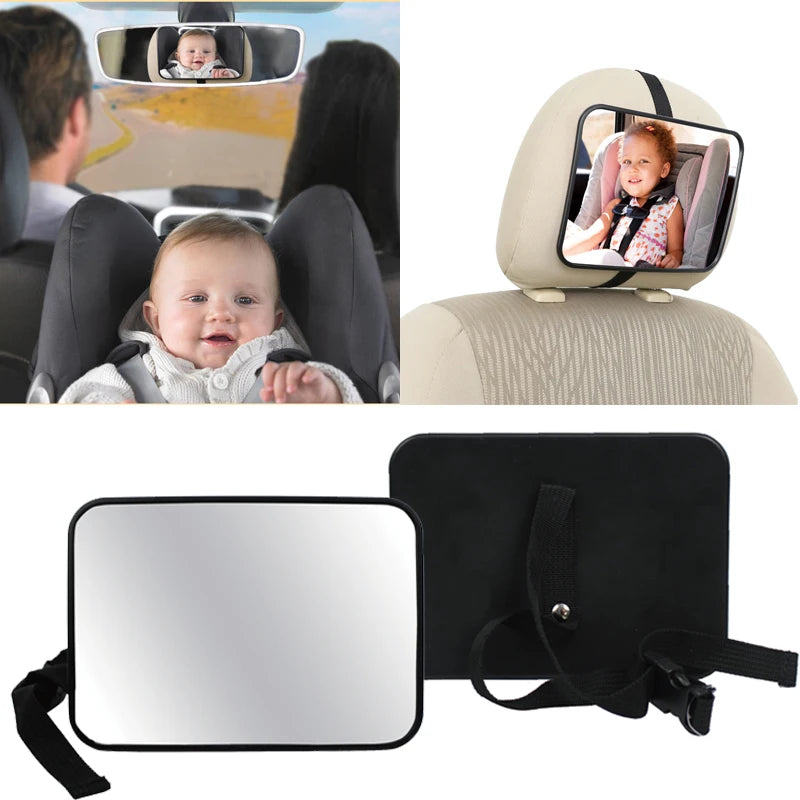 Adjustable Wide Car Rear Seat View Mirror Baby/Child Seat Car Safety Mirror Monitor Headrest