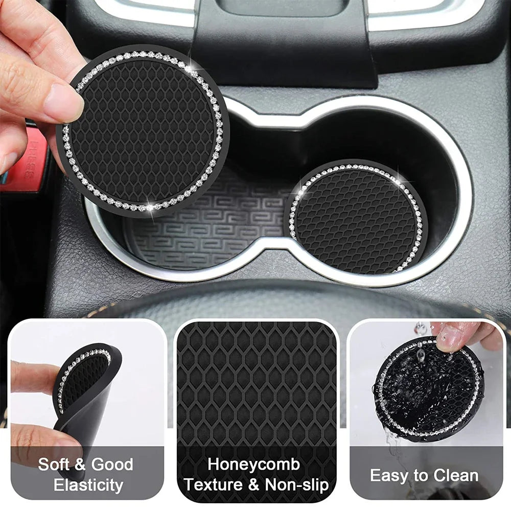 Car Coaster Water Cup Bottle Holder Anti-slip Pad Mat Silica Gel Waterproof