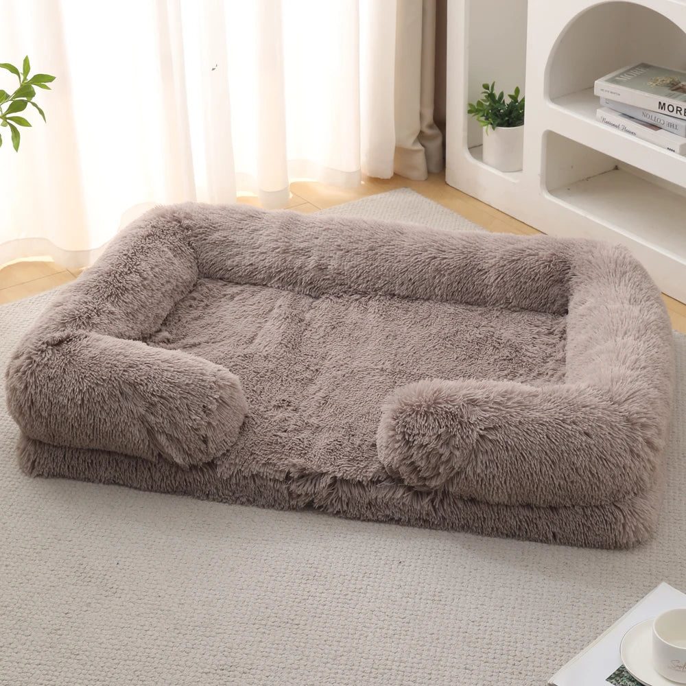 Large Plush Dog Bed Sofa Cat Bed Dog Kennel Mattress Ring Cat Puppy Winter House Sleeping Mats On The Floor