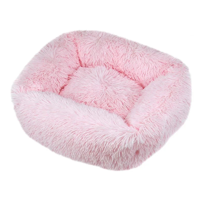 Dog Bed Sleeping Mat Winter Fluffy Plush Cat Bed Square Dog Beds Soft Puppy Cushion