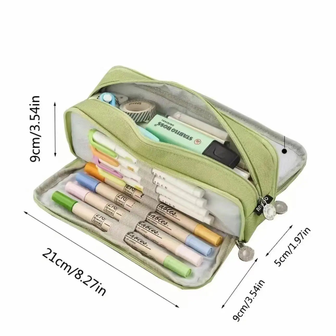 Stationary Pen Pencil Storage Bag Multi Layer Large Cosmetic Travel Storage Bag