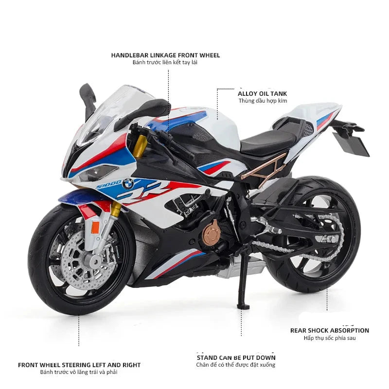 1:12 BMW S1000RR Honda CBR1000RR Fireblade Model Car Simulation Alloy Metal Toy Motorcycle Children's Toy Gift Collection