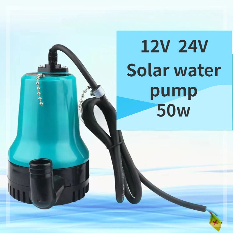 Solar Miniature 12V 24V Electric DC Portable 4500L/H Submersible Pump 50w