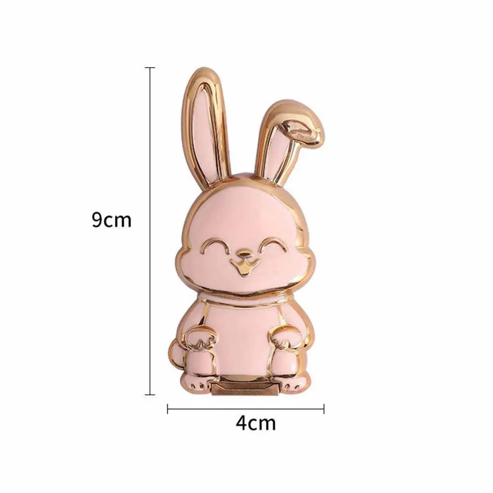 Portable ABS Bunny Finger Ring Holder Mobile Phone Holder Foldable Phone Finger Ring Holder Phone Back Sticker Pad