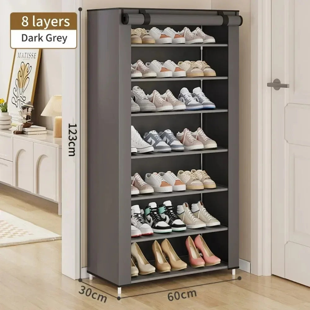 Shoe Rack Organizer Dustproof Shoe Cabinet Multilayer Shoe Shelf