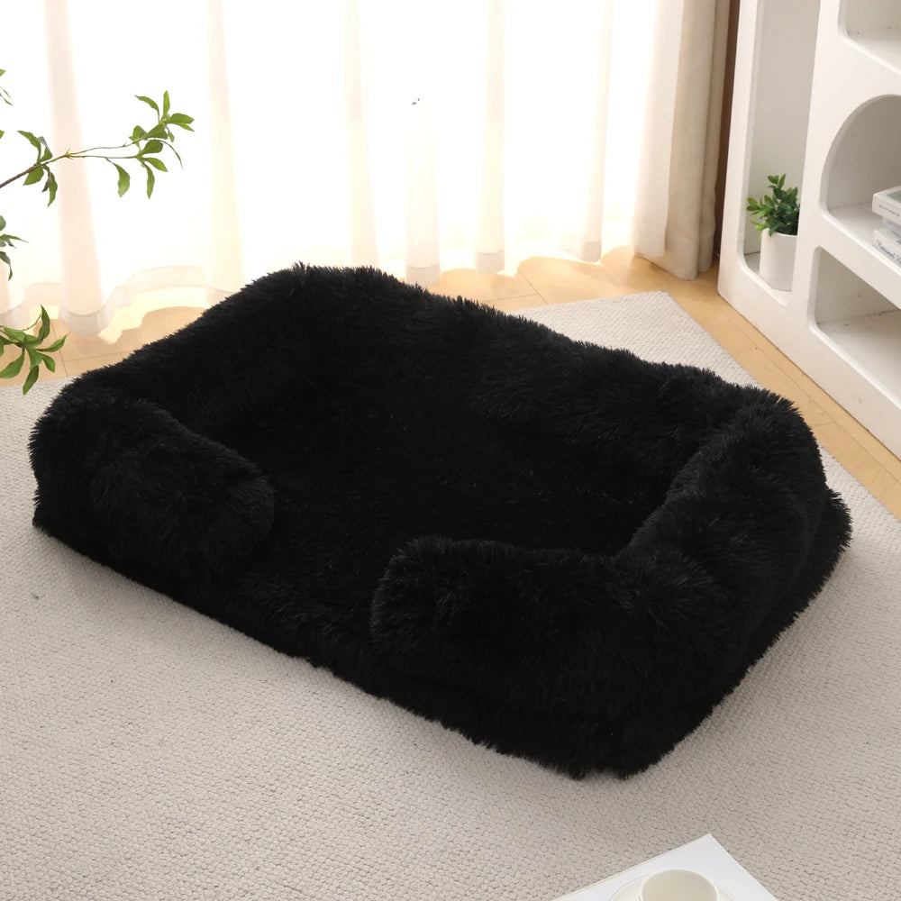 Large Plush Dog Bed Sofa Cat Bed Dog Kennel Mattress Ring Cat Puppy Winter House Sleeping Mats On The Floor