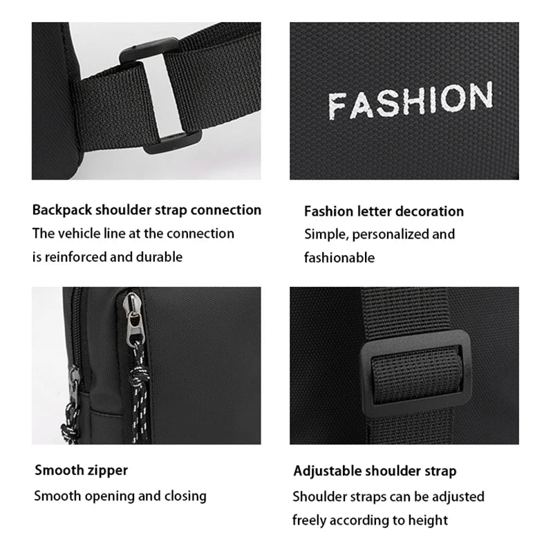 Men Bags Shoulder Crossbody Casual Man Chest Crossbody Bag Mens Shoulder Bag Oxford Luxury Fashion Male Chest Bag Travel Handbag