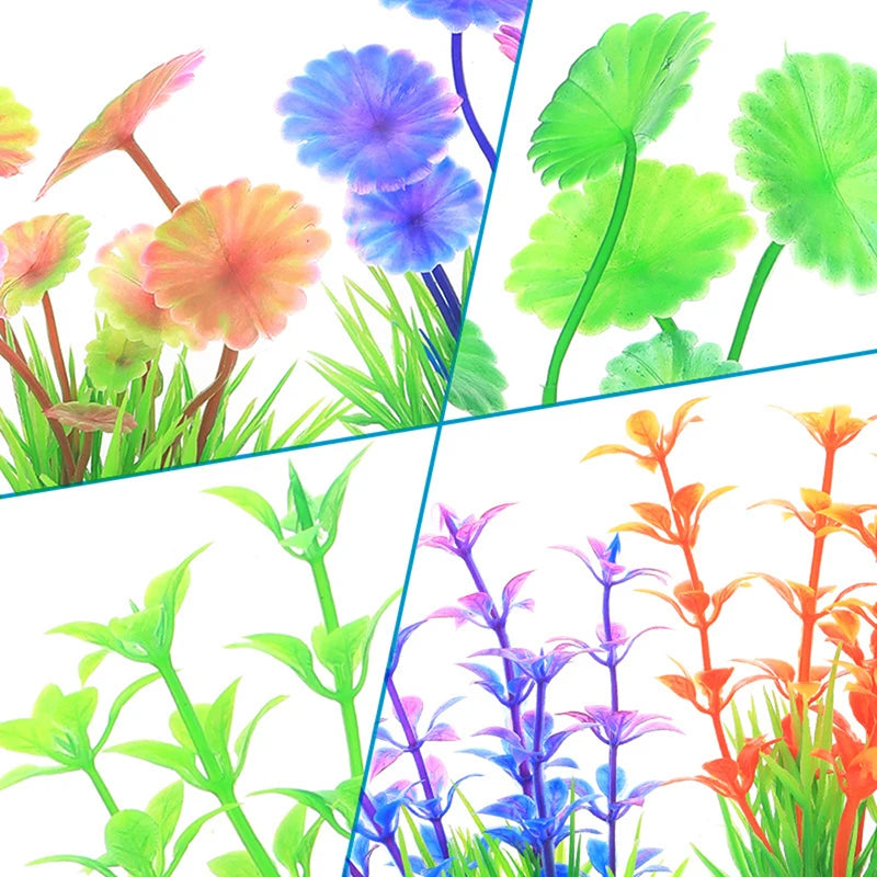 PVC Aquarium Decorative Simulation Artificial Leaves Plant Environmental Protection Materials Accessories