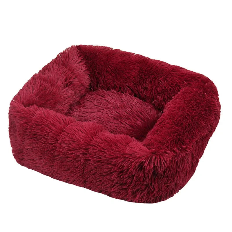 Dog Bed Sleeping Mat Winter Fluffy Plush Cat Bed Square Dog Beds Soft Puppy Cushion