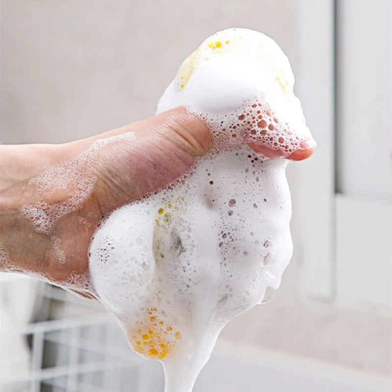 5Pcs Double Side Dishwashing Sponge Pan Pot Dish Wash Sponges Household Cleaning Tools Kitchen Tableware Dish Washing Brush