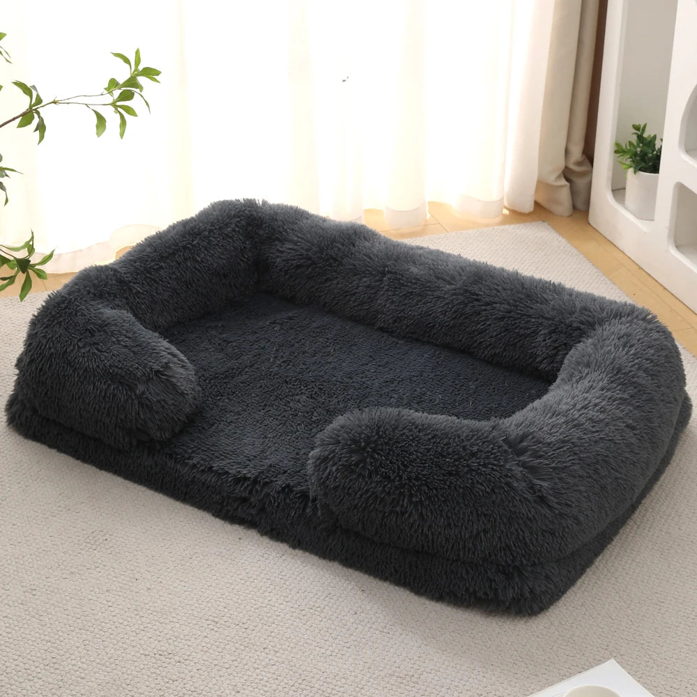 Large Plush Dog Bed Sofa Cat Bed Dog Kennel Mattress Ring Cat Puppy Winter House Sleeping Mats On The Floor