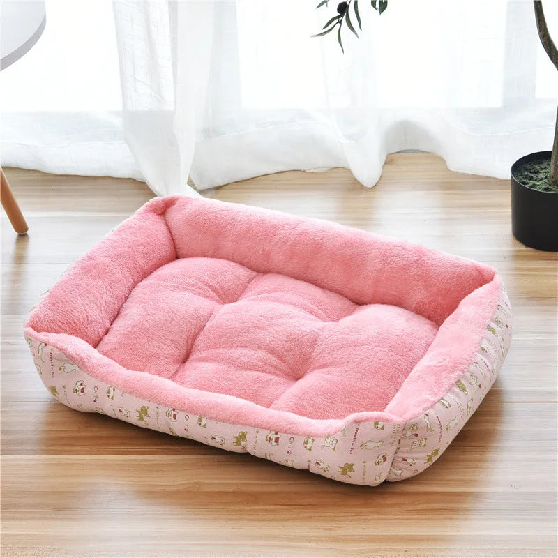 Dog Sofa Bed Bed for Dog Cat Pet Square Plush Kennel Medium Small Cushion Dog Bed House