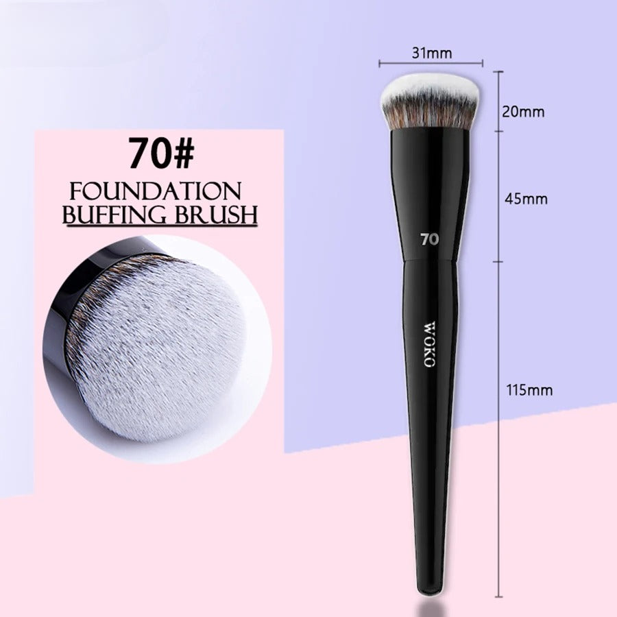 Flat Top Foundation Makeup Brushes Flat Angled Synthetic Hair Face Contour Foundation Liquid Cream Bronzer Buffing Makeup Tool