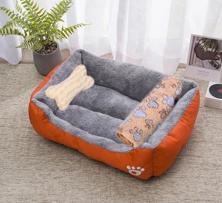 Dog Sofa Bed Bed for Dog Cat Pet Square Plush Kennel Medium Small Cushion Dog Bed House