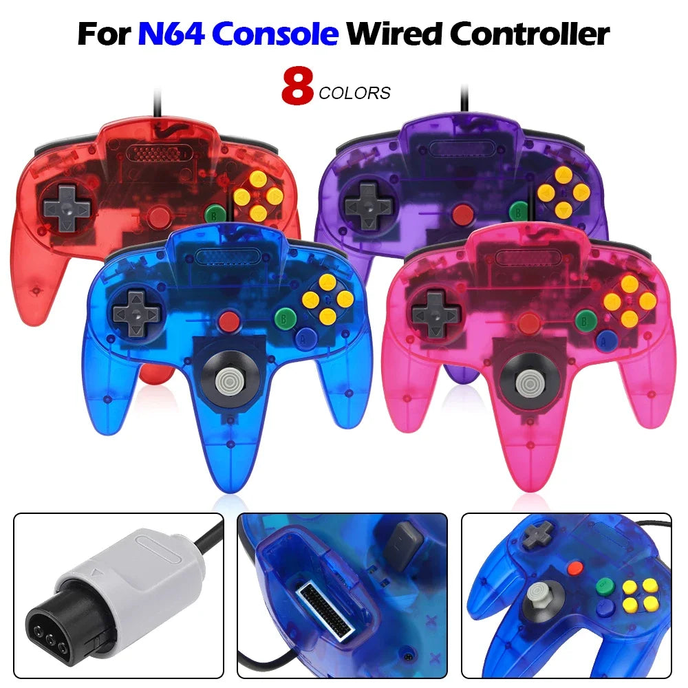 N64 Controller Classic Wired Remote Control Joystick Video Game Console Joypads