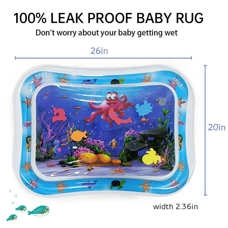 Baby Water Play Mat Inflatable Cushion PVC Infant Tummy Time Toddler Water Pad