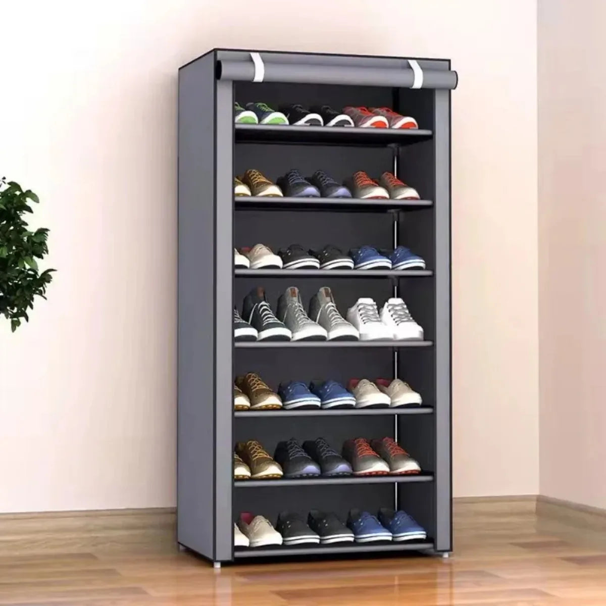 Shoe Storage Rack Organizer Multilayer Nonwoven Dustproof Shoes Storage Cabinet