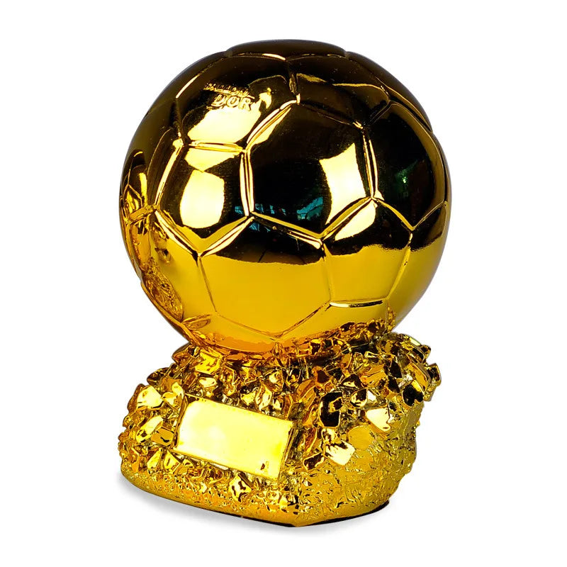 25cm Golden Ballon Football Excellent Player Award Competition Honor Reward Spherical Trophy Customizable Best Gift Home Decor