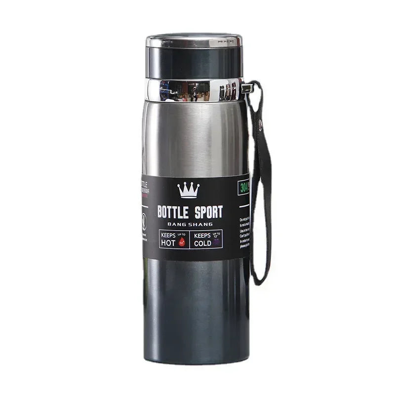 1L Thermal Water Bottle Stainless Steel Thermos Bottle Keep Cold and Hot Water Bottle