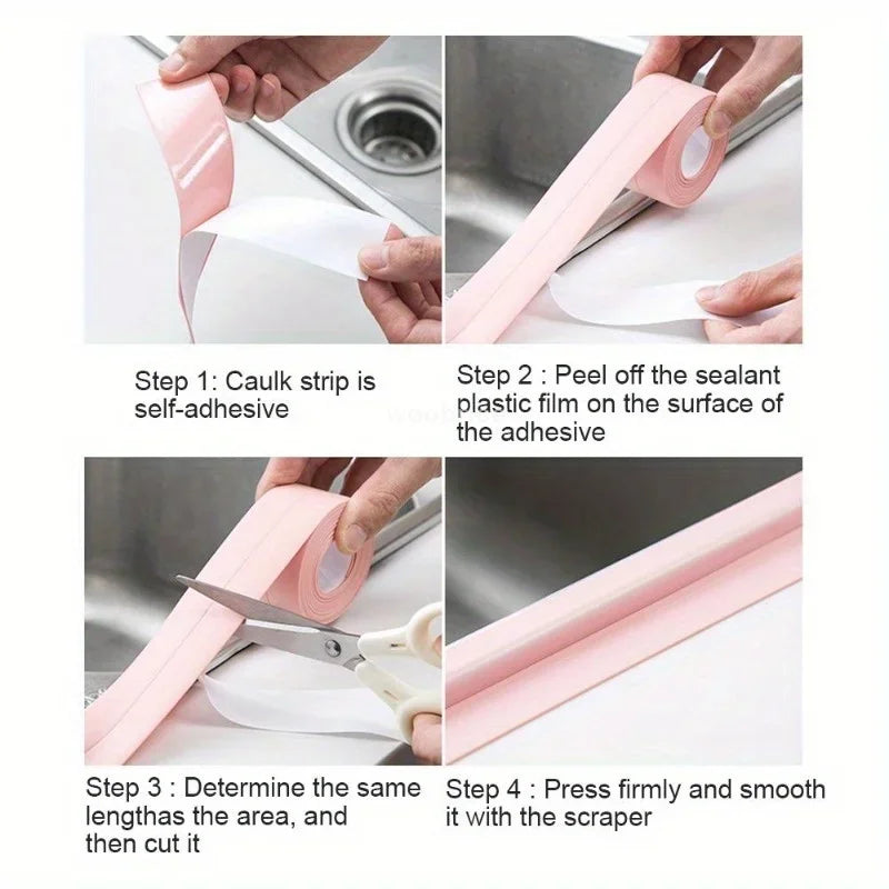 Multifunction Self Adhesive Sealing Tape Caulk Strip Waterproof Wall Sticker