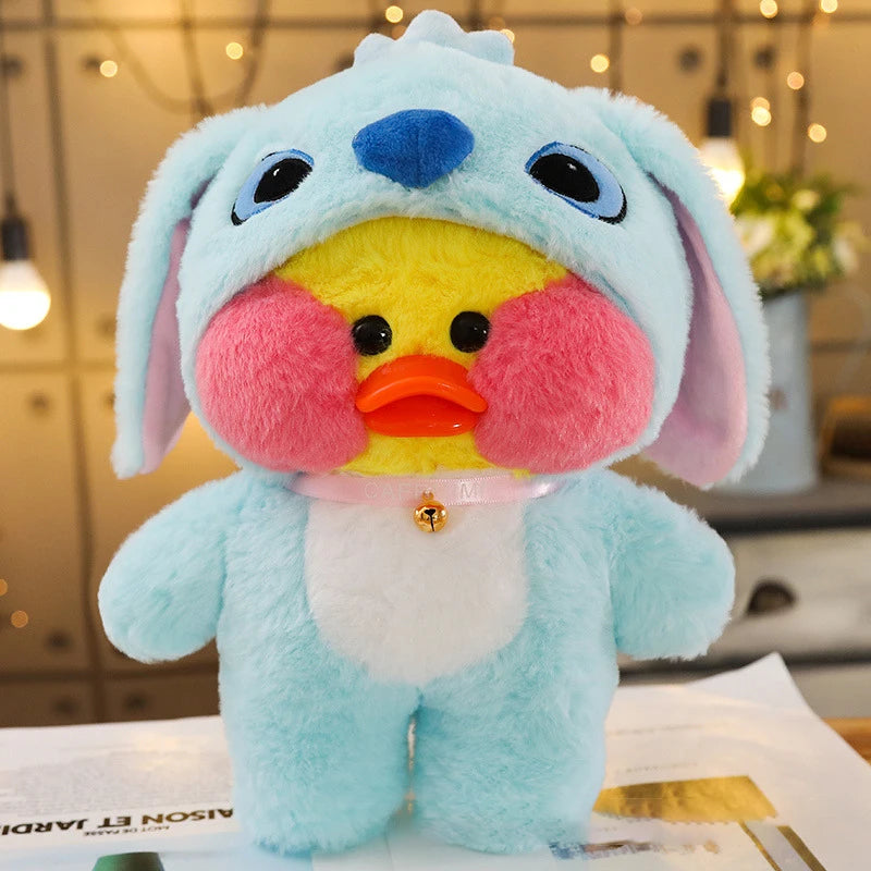 30cm Kawaii LaLafanfan Transformed Panda Yellow Duck Plush Stuffed Soothing Toys Soft Animal Dolls