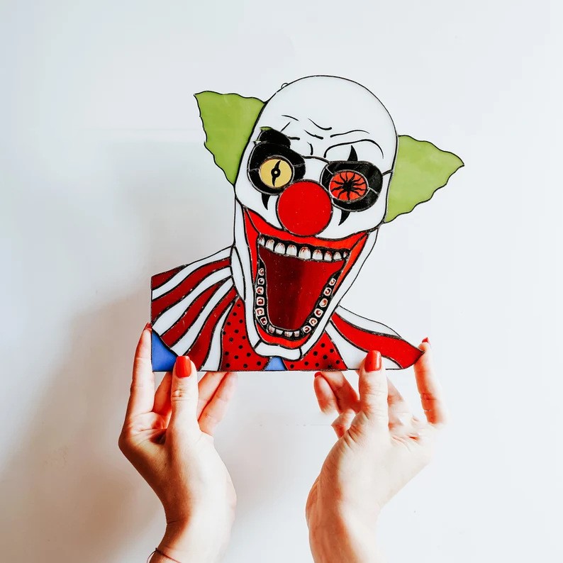 Halloween Window Clown Ornaments