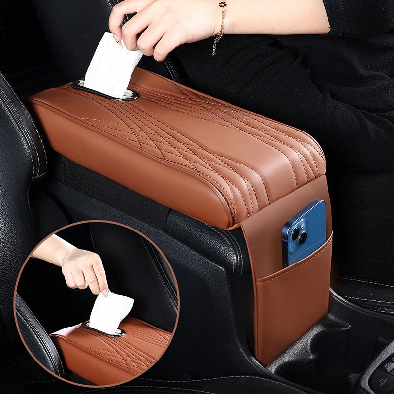 Automobile Car Armrest Box Cover Flap Tissue Buggy Bag