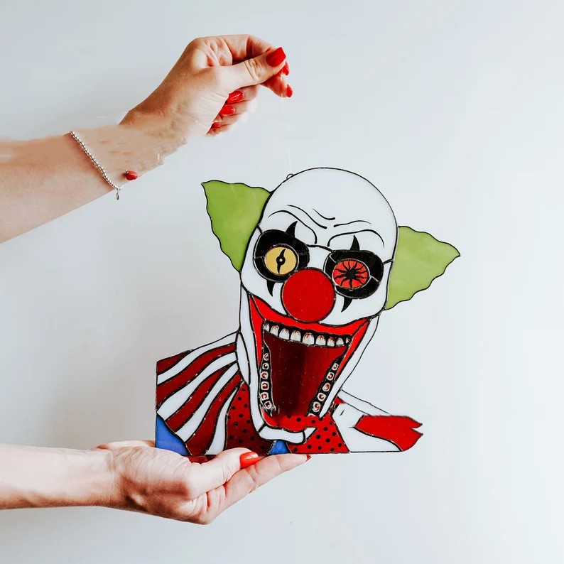 Halloween Window Clown Ornaments