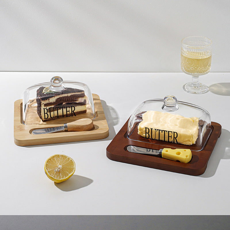 Glass Cover Cheese Butter Cheese Cake Dessert Box