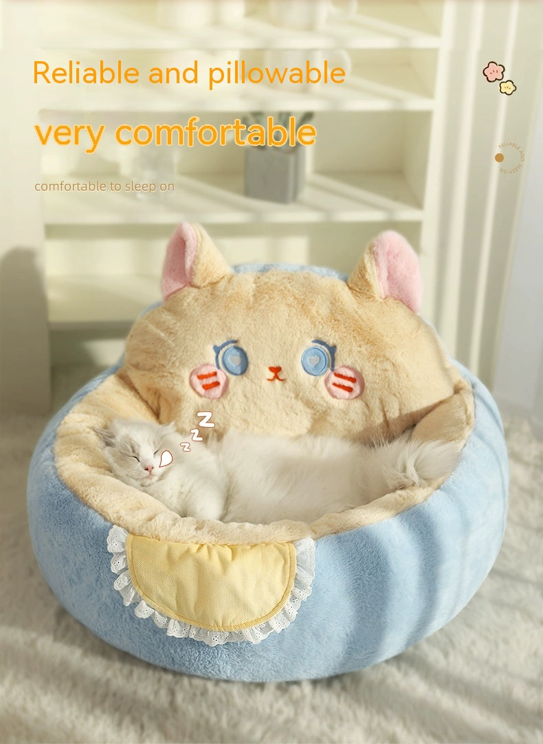 Pet Cat Bed Mat Winter Warm Deep Sleep Cat Sofa Bed Cat Couch