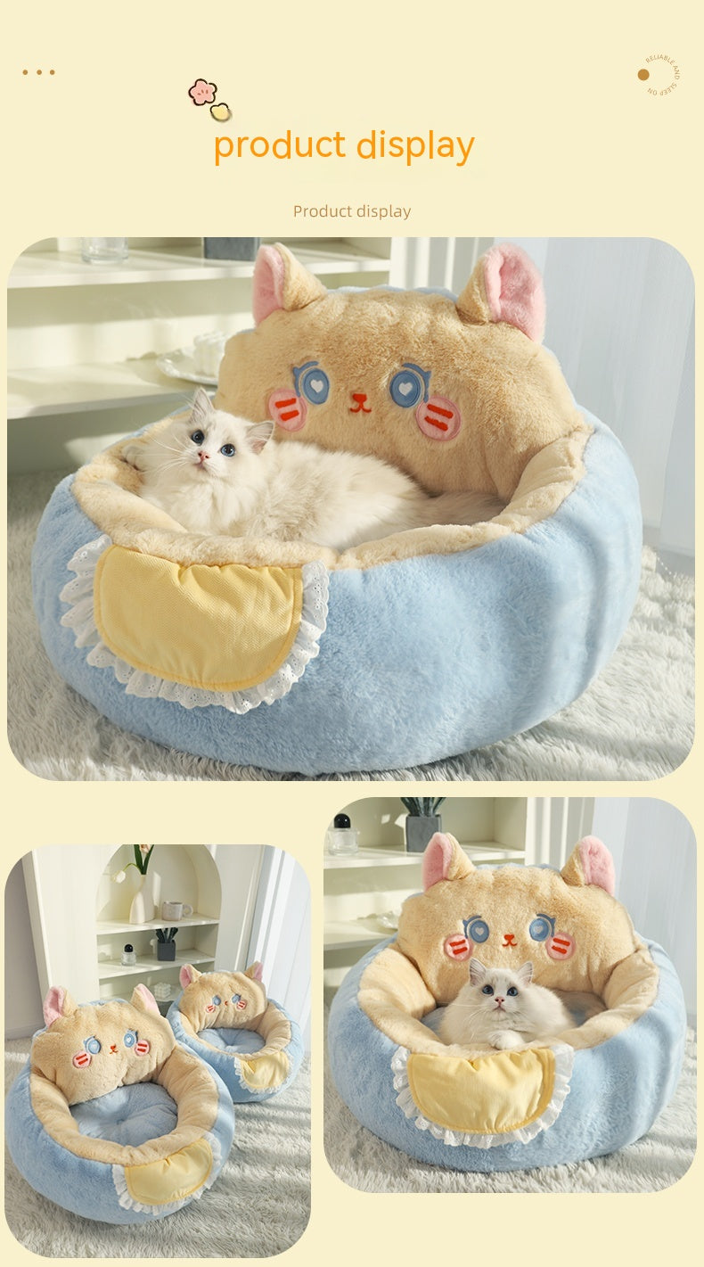 Pet Cat Bed Mat Winter Warm Deep Sleep Cat Sofa Bed Cat Couch