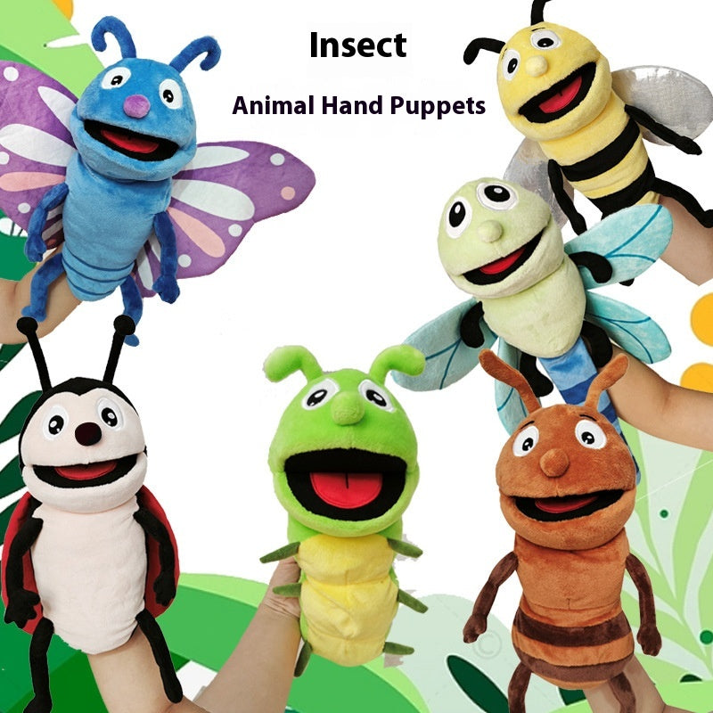 Insect Belly Puppet Open Mouth Plush Toy Cartoon Animal Hand Puppet Toy