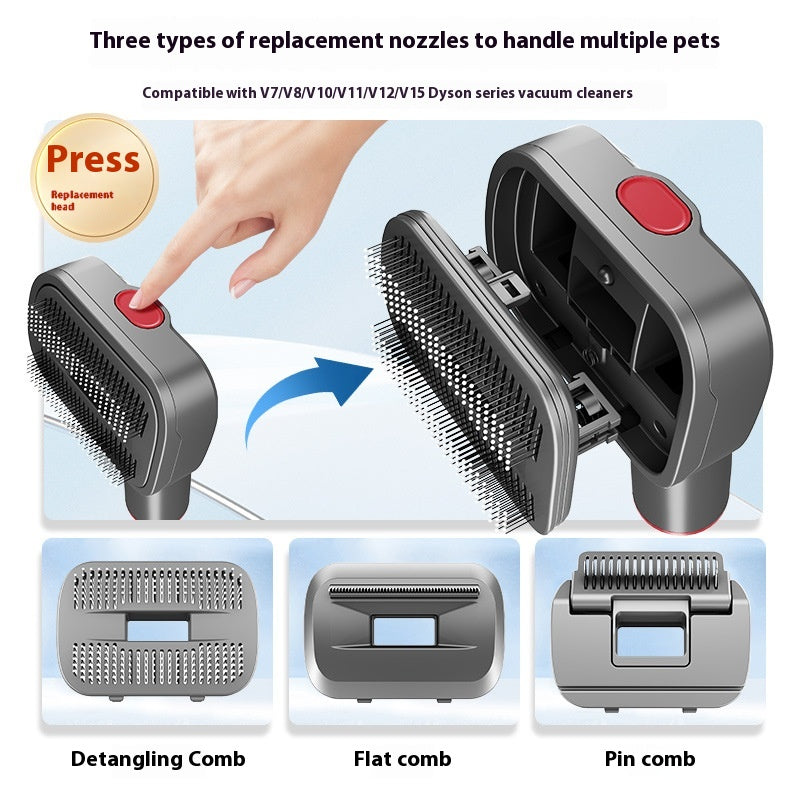 Pet Dog Hair Trimmer Grooming Kit with Hair Suction Head, Comb, and Trimmer for Dogs and Cats.