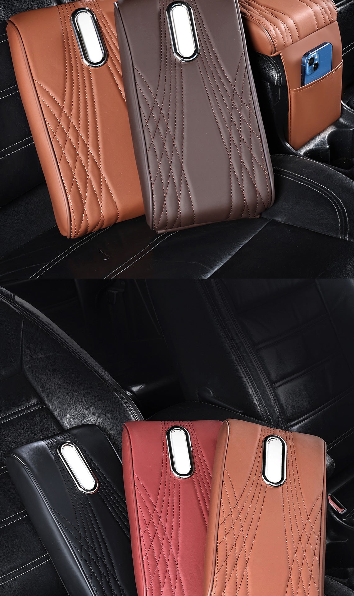 Automobile Car Armrest Box Cover Flap Tissue Buggy Bag